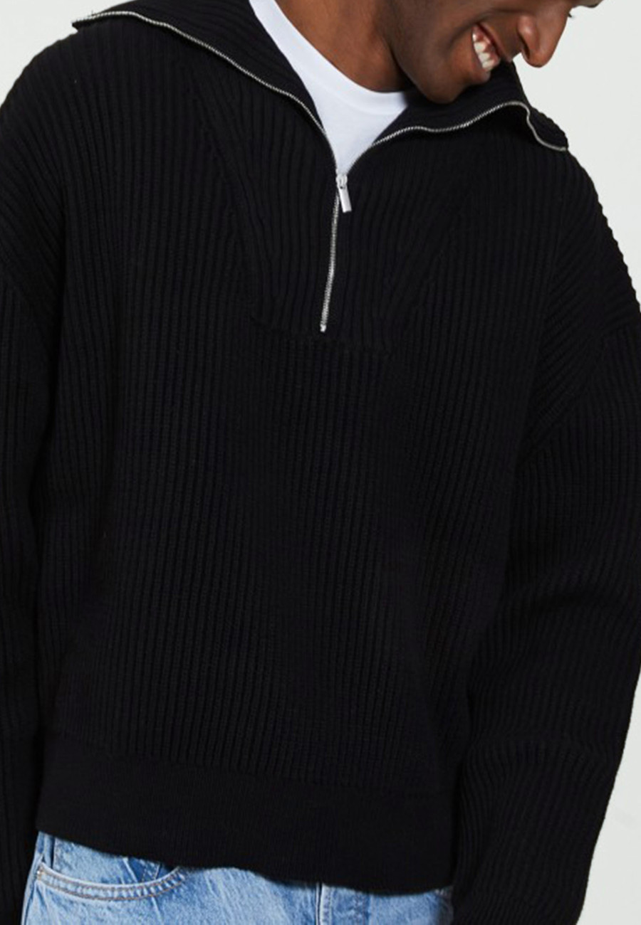 Pull col camionneur en gros coton - Bill