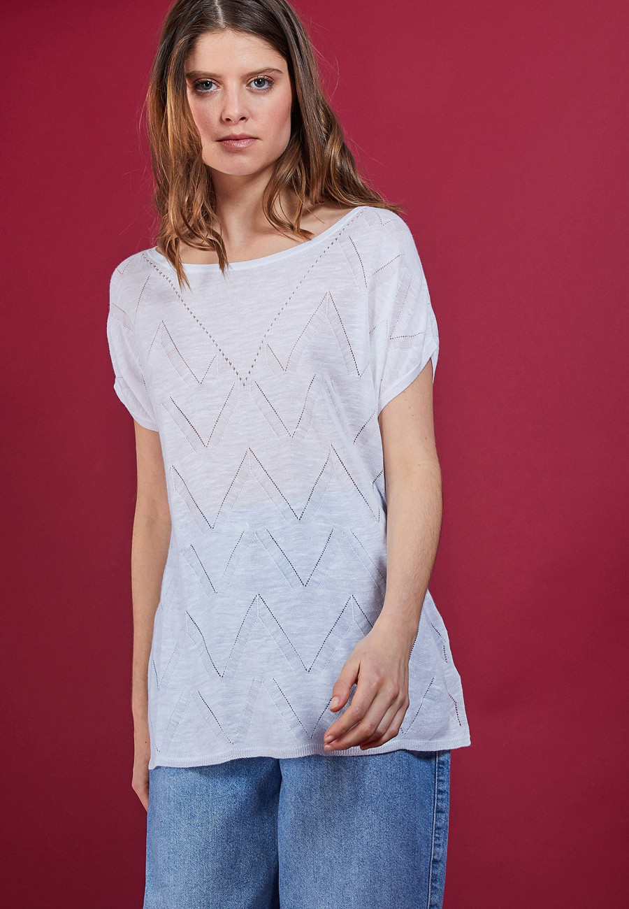 Long T-shirt en lin flammé - Colinna