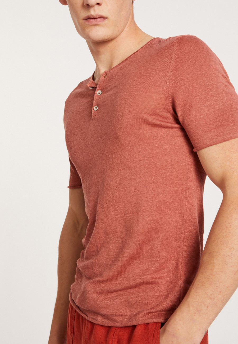 Button-neck T-shirt - LEONCE