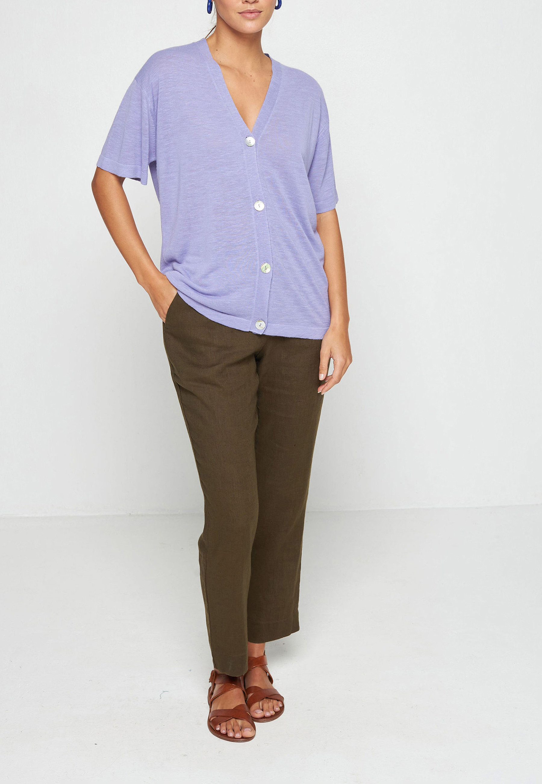Pantalon casual en lin - Toscane 7650