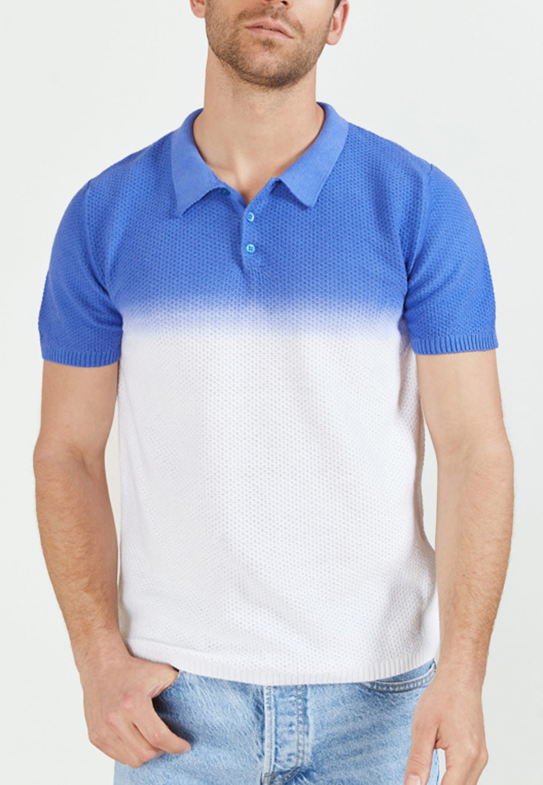 Polo dégradé en coton et lin - Django 6921