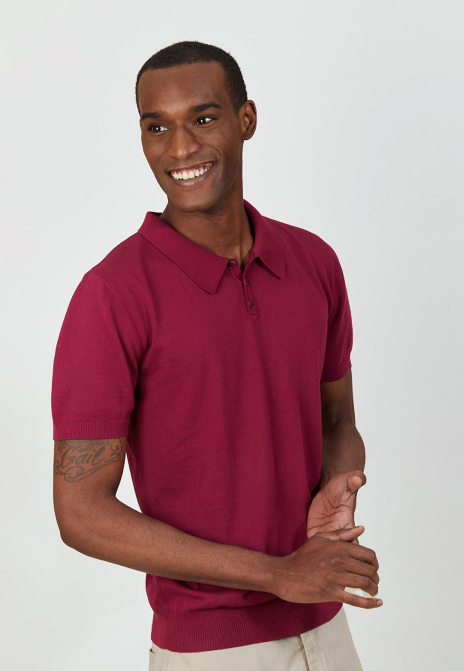 Plain dry cotton polo shirt - Bank