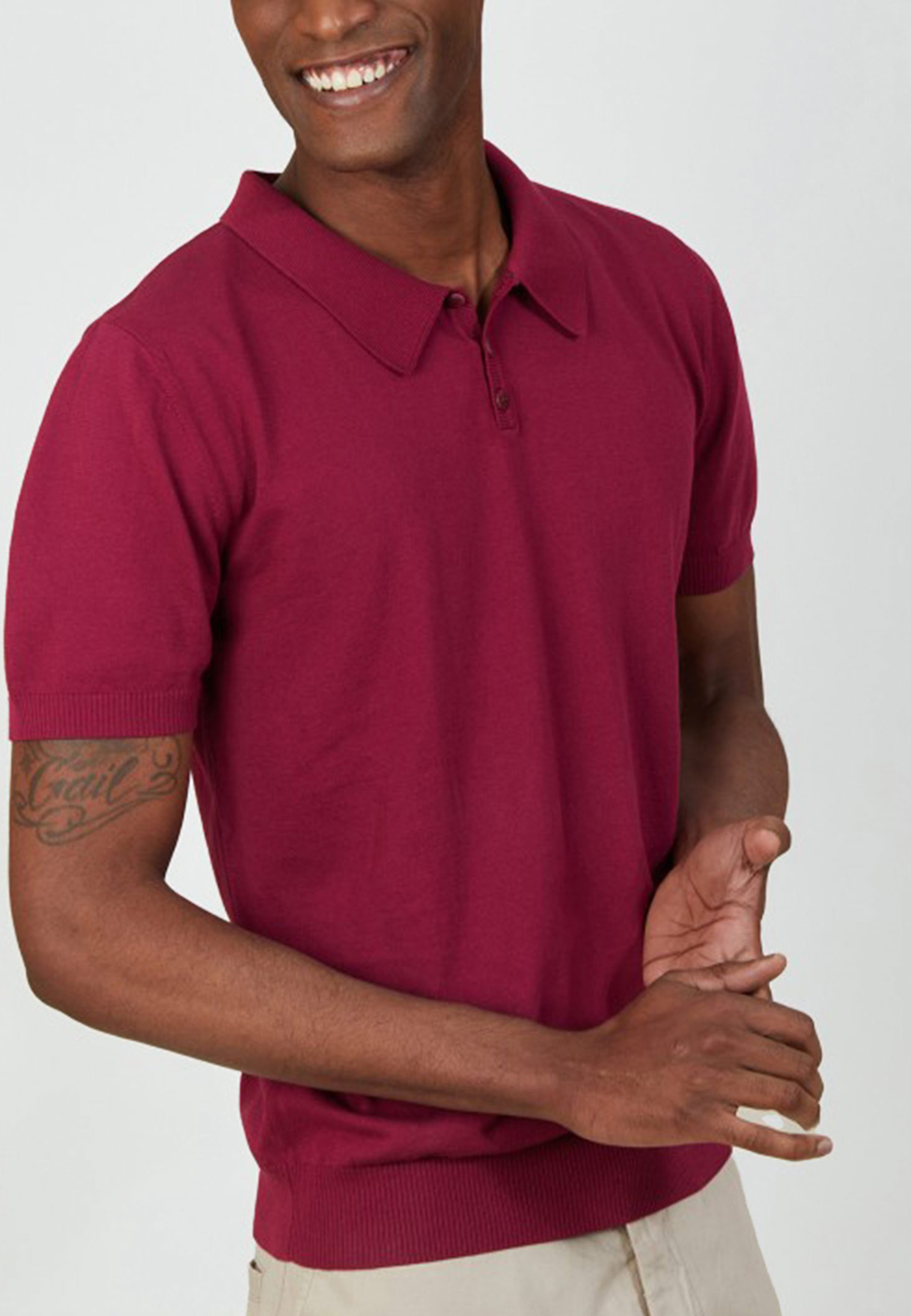 Plain dry cotton polo shirt - Bank