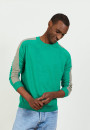 Pull bicolore col rond en lin cachemire - Perry 7319 veronese/sahara - 22 Vert moyen