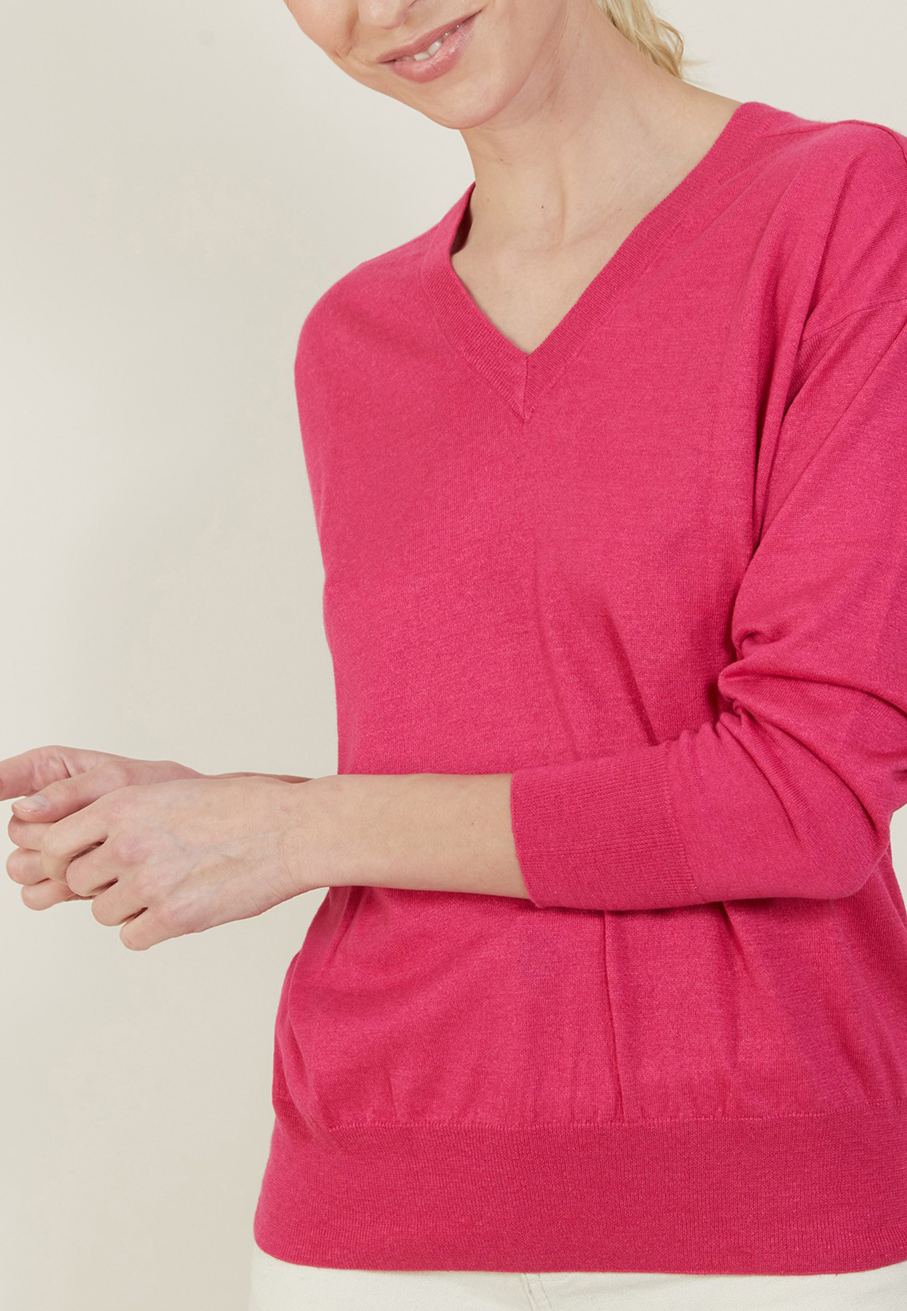 Linen cashmere hammer armholes sweater - Bailen