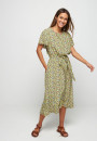 Robe longue à motifs en chaine et trame viscose - Sefiane