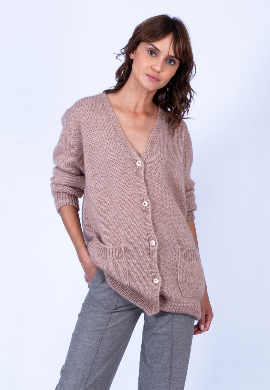Gilet oversize en mohair Gabel 6369 Grege - 13 Beige m