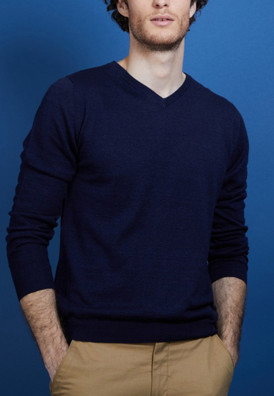 V-neck sweater in cashmere and linen - Banderas