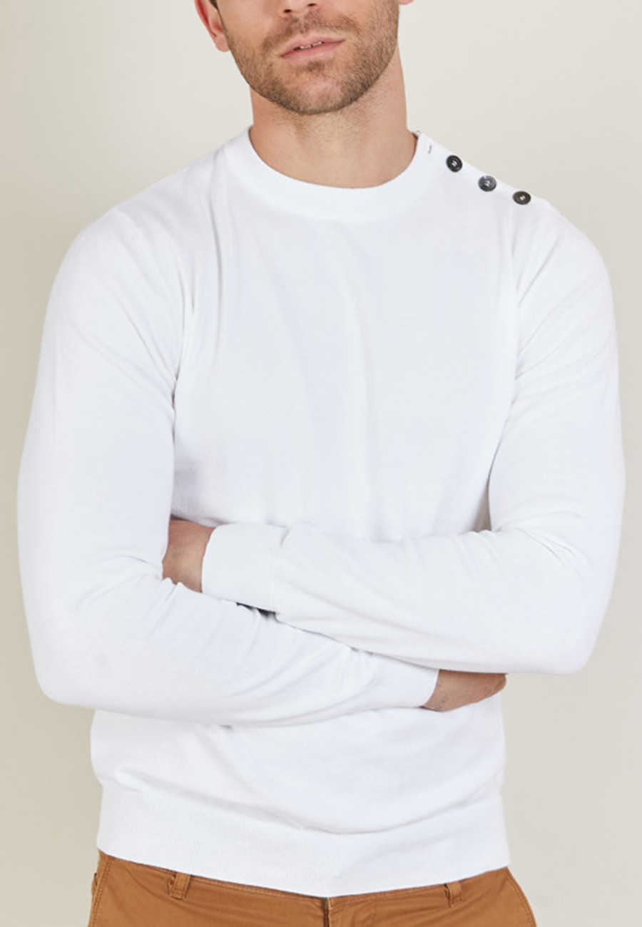 Pull boutonné en coton - Bonze