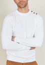 Cotton button shoulder sweater - Bonze
