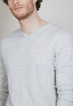 Pull col rond en cachemire et lin - Bandit 6880