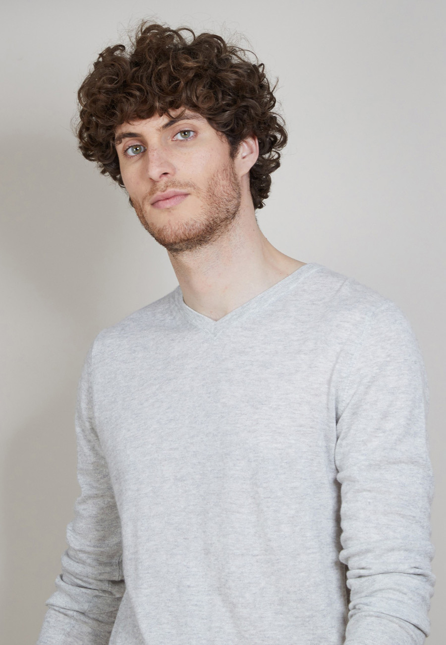 V-neck sweater in cashmere and linen - Banderas