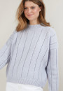 Pull col rond en laine nylon - Gustave 7013 vapeur - 77 Bleu ciel
