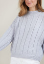 Pull col rond en laine nylon - Gustave 7013 vapeur - 77 Bleu ciel