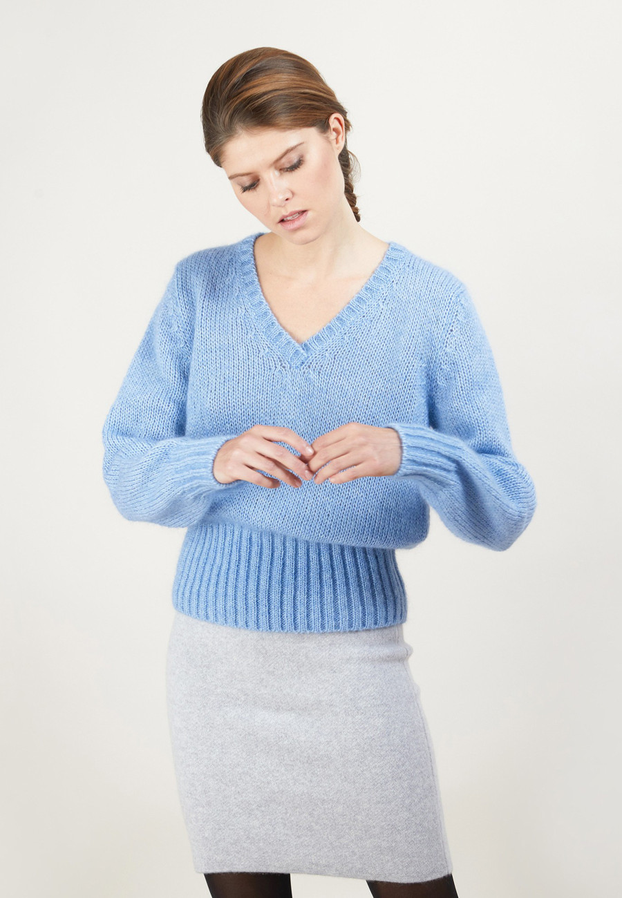 V-neck mohair sweater - Gracy
