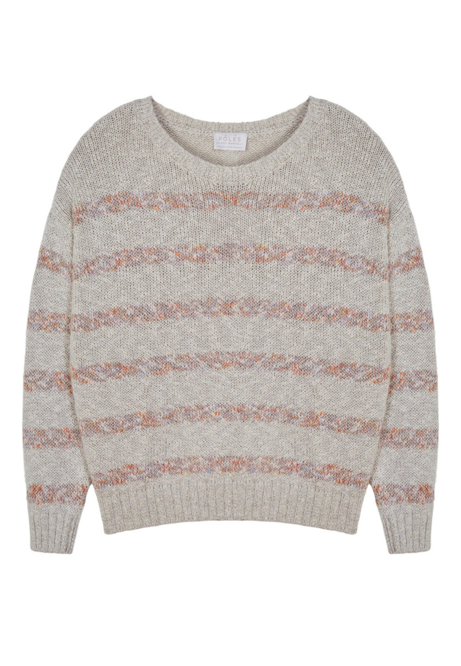 Striped cotton and linen sweater - Thildie