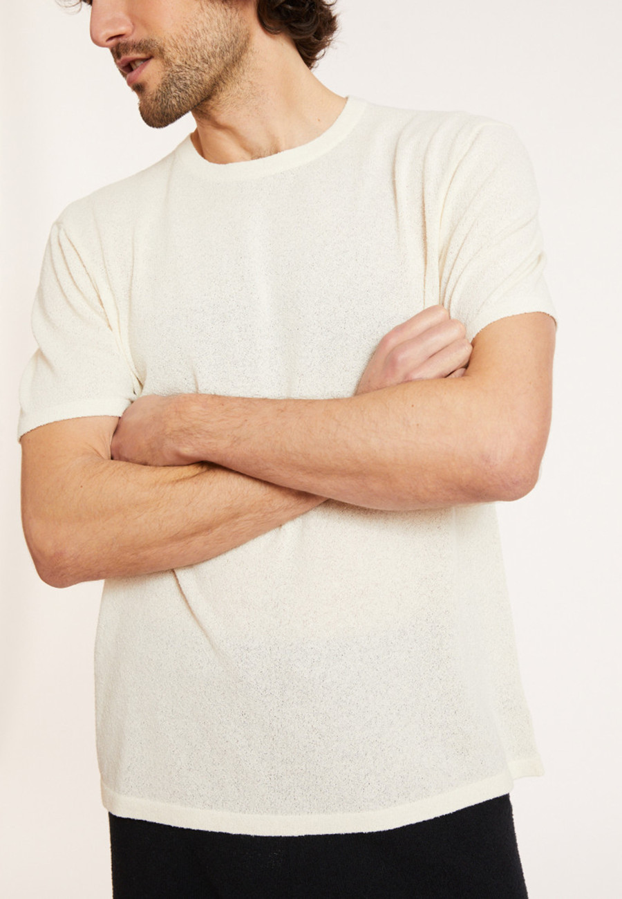 Brushed cotton round neck T-shirt - Don