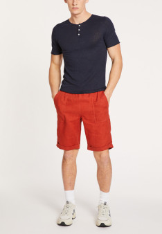 T-shirt col boutonné en lin - Leonce