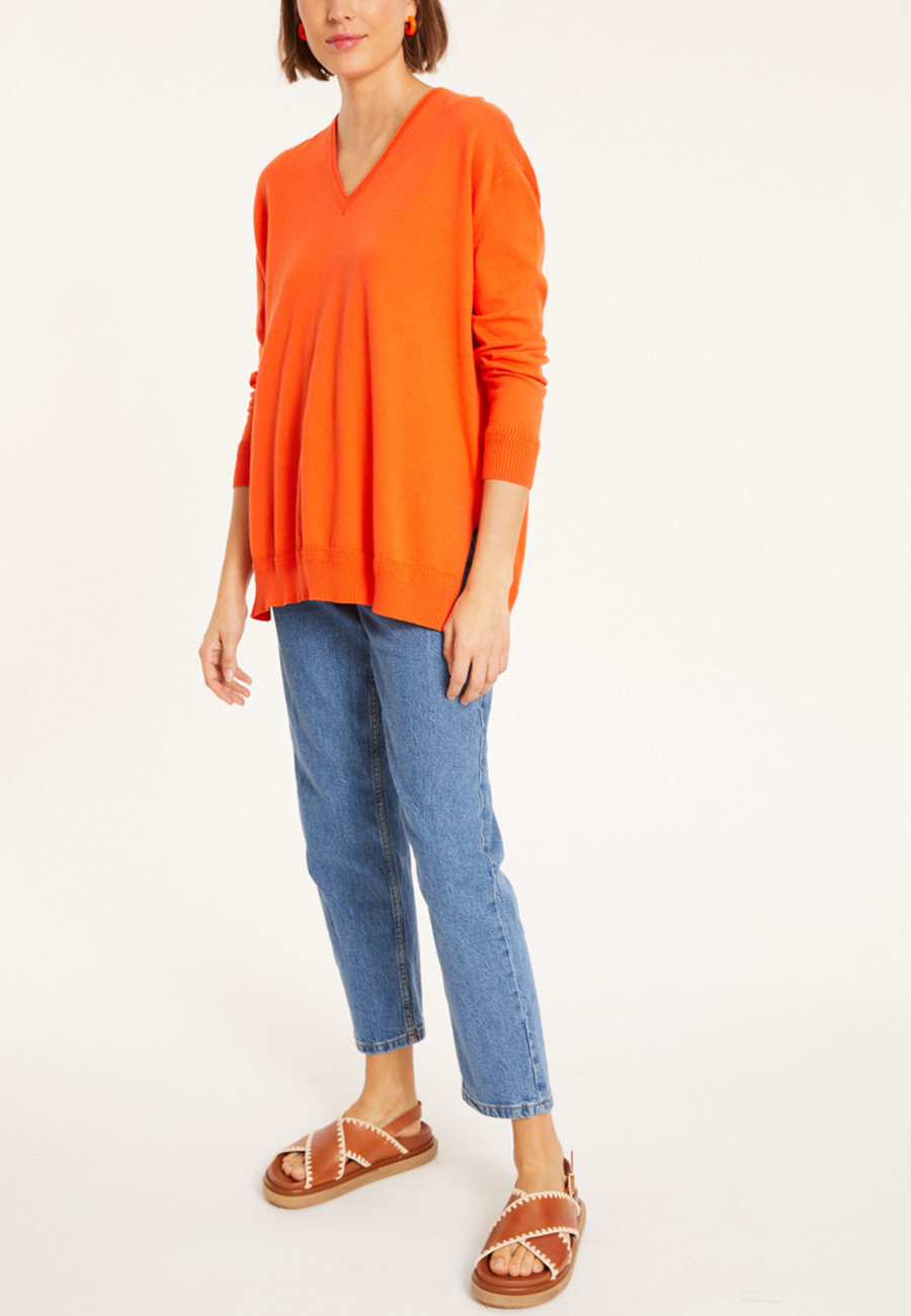 Cotton V-neck sweater - Meve