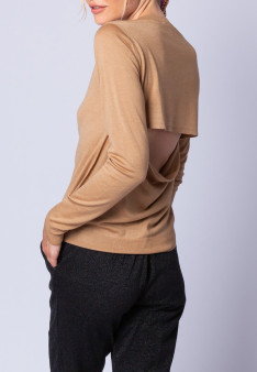 Open-back jumper made of wool and silk - Embrun 