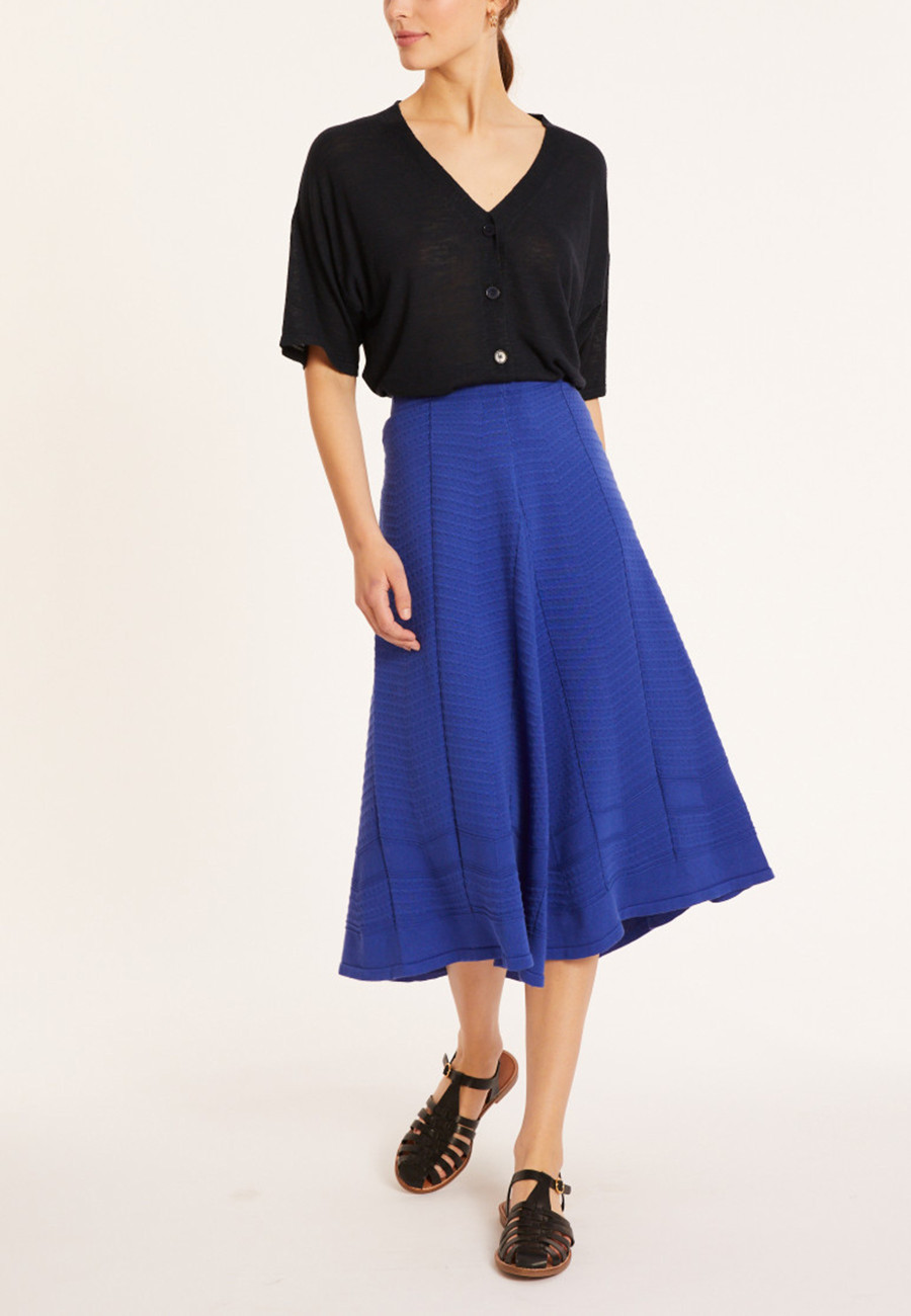 Long flared skirt in cotton - Meredith