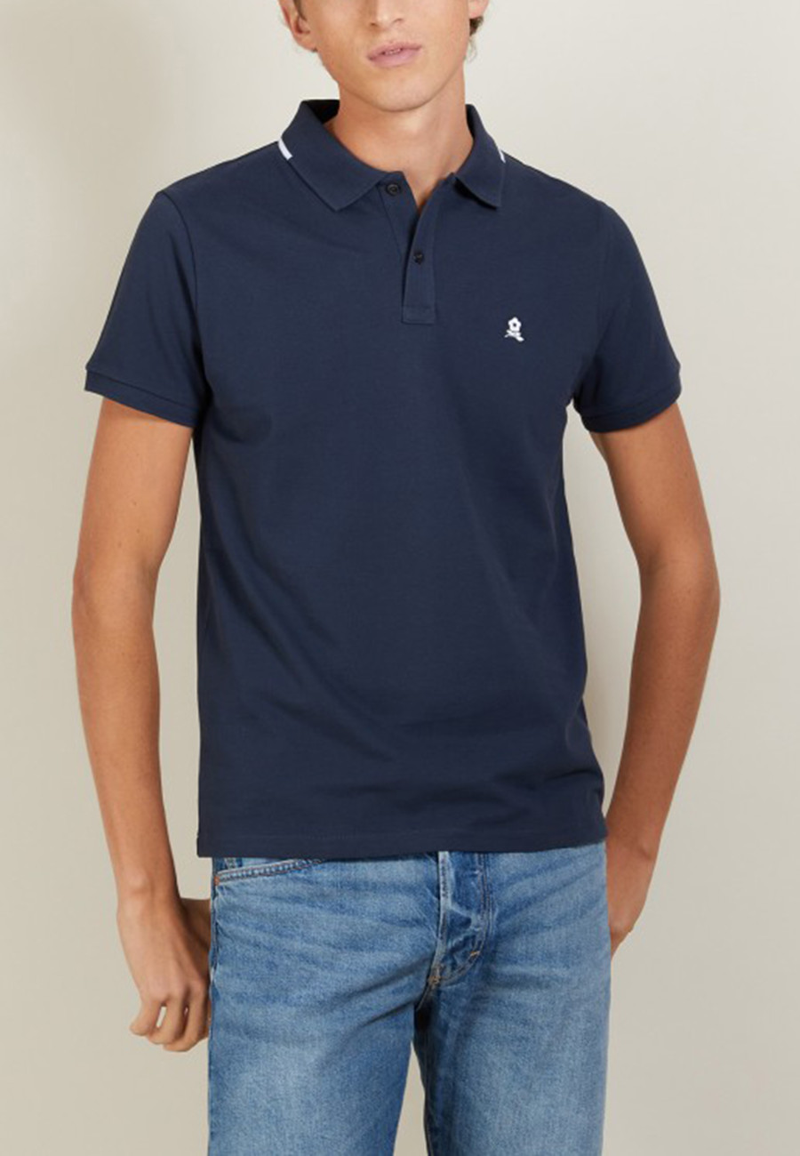 Short-sleeved cotton pique polo shirt - Babelle
