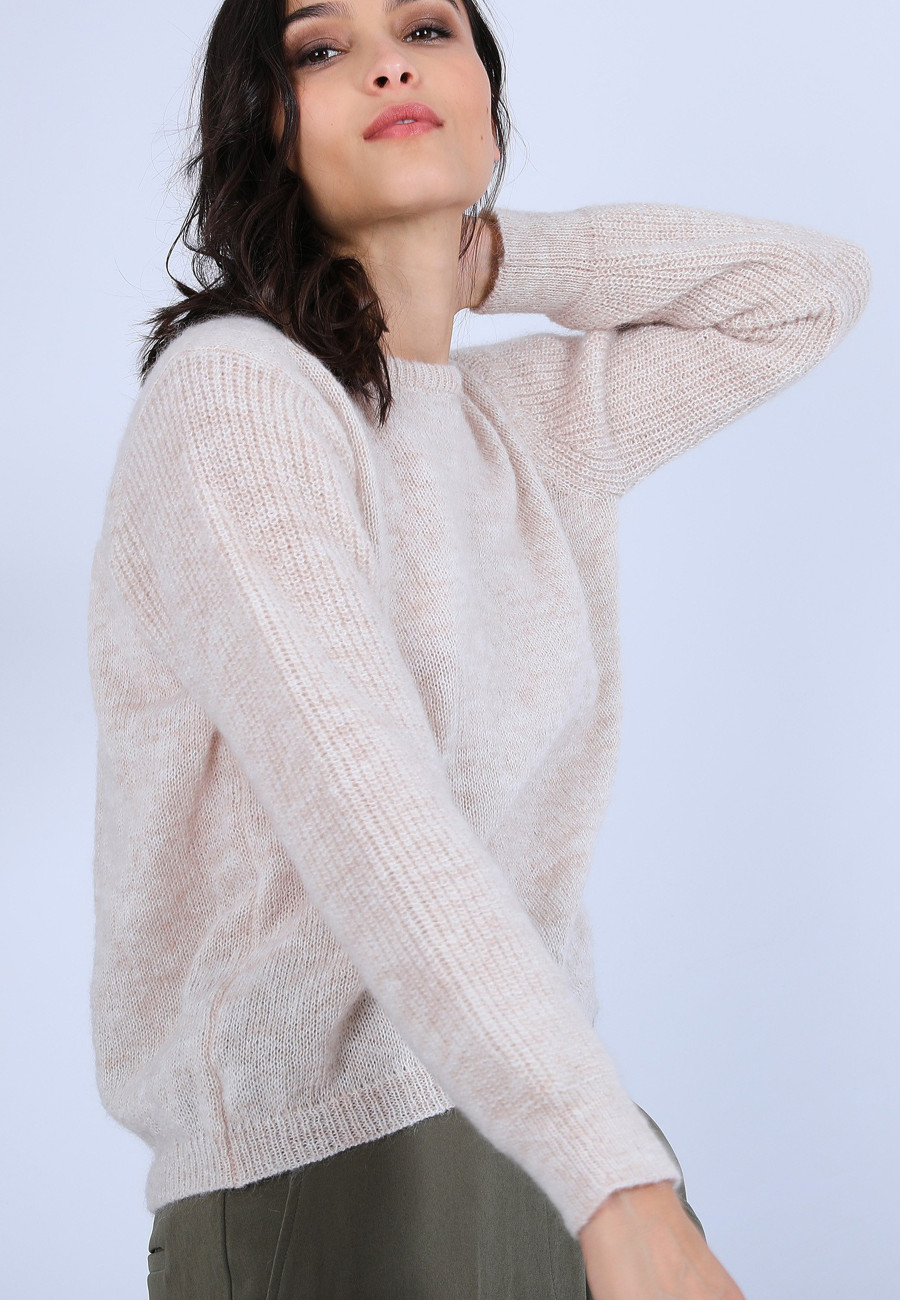 Pull col rond en mohair - Perla