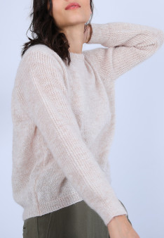 Pull col rond en mohair - Perla