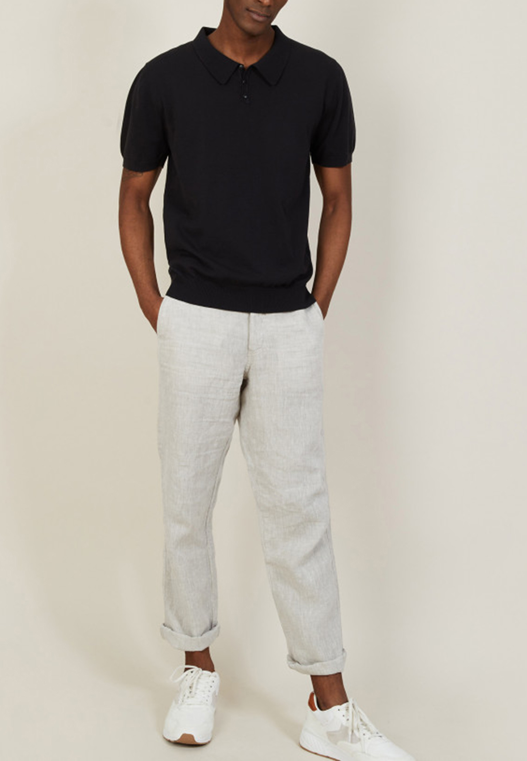 Plain dry cotton polo shirt - Bank