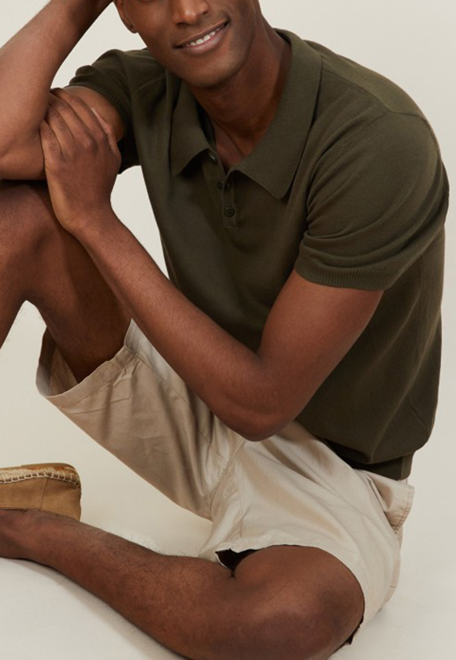 Plain dry cotton polo shirt - Bank