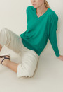 Linen cashmere hammer armholes sweater - Bailen