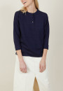 Pull col boutonné en lin cachemire - Naza
