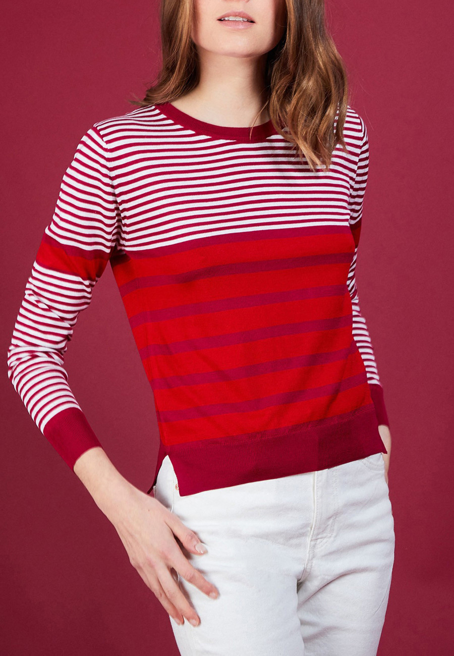 Pull col rond soie naturelle - Amélia