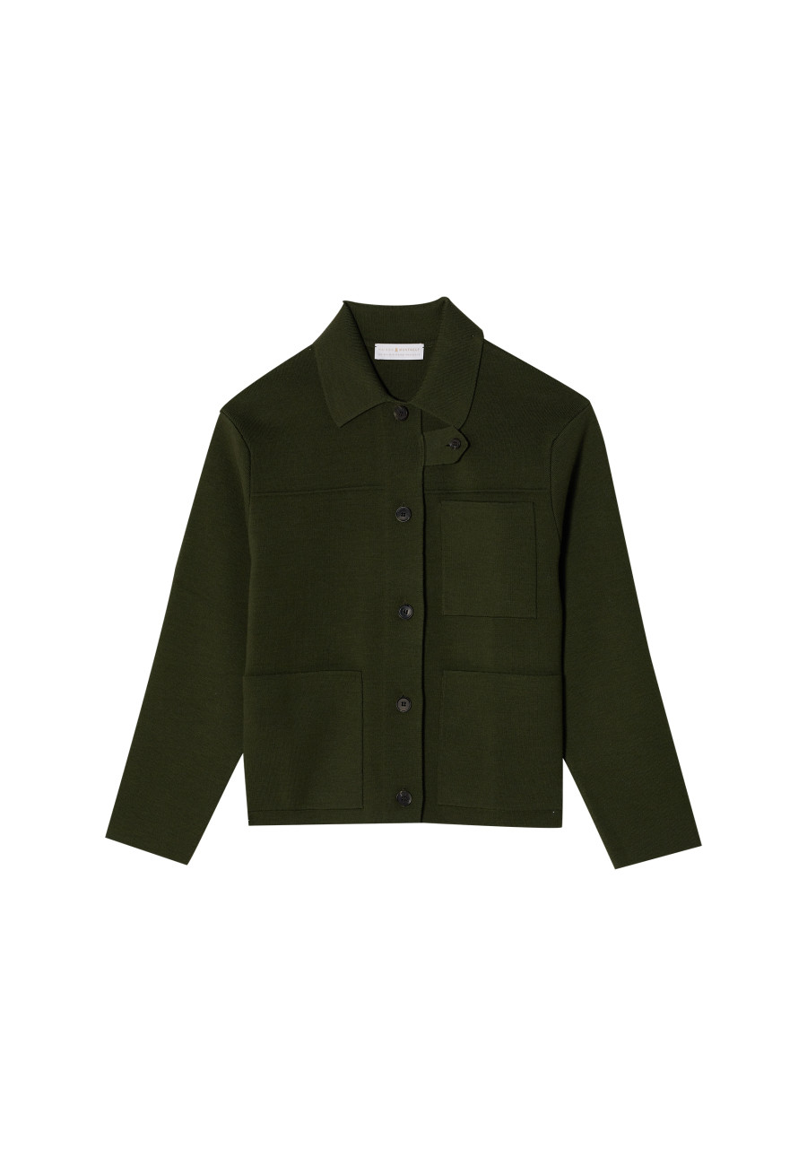 Merino wool jacket with buttons and pockets - Coline