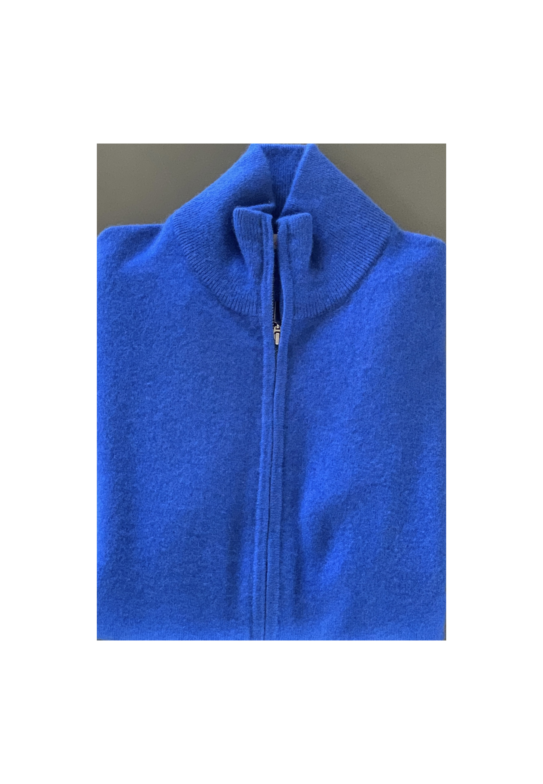 Gilet zippé en cachemire 2 fils sans poches Marc-Antoine 6111 ombre chine - 10 Gris foncé