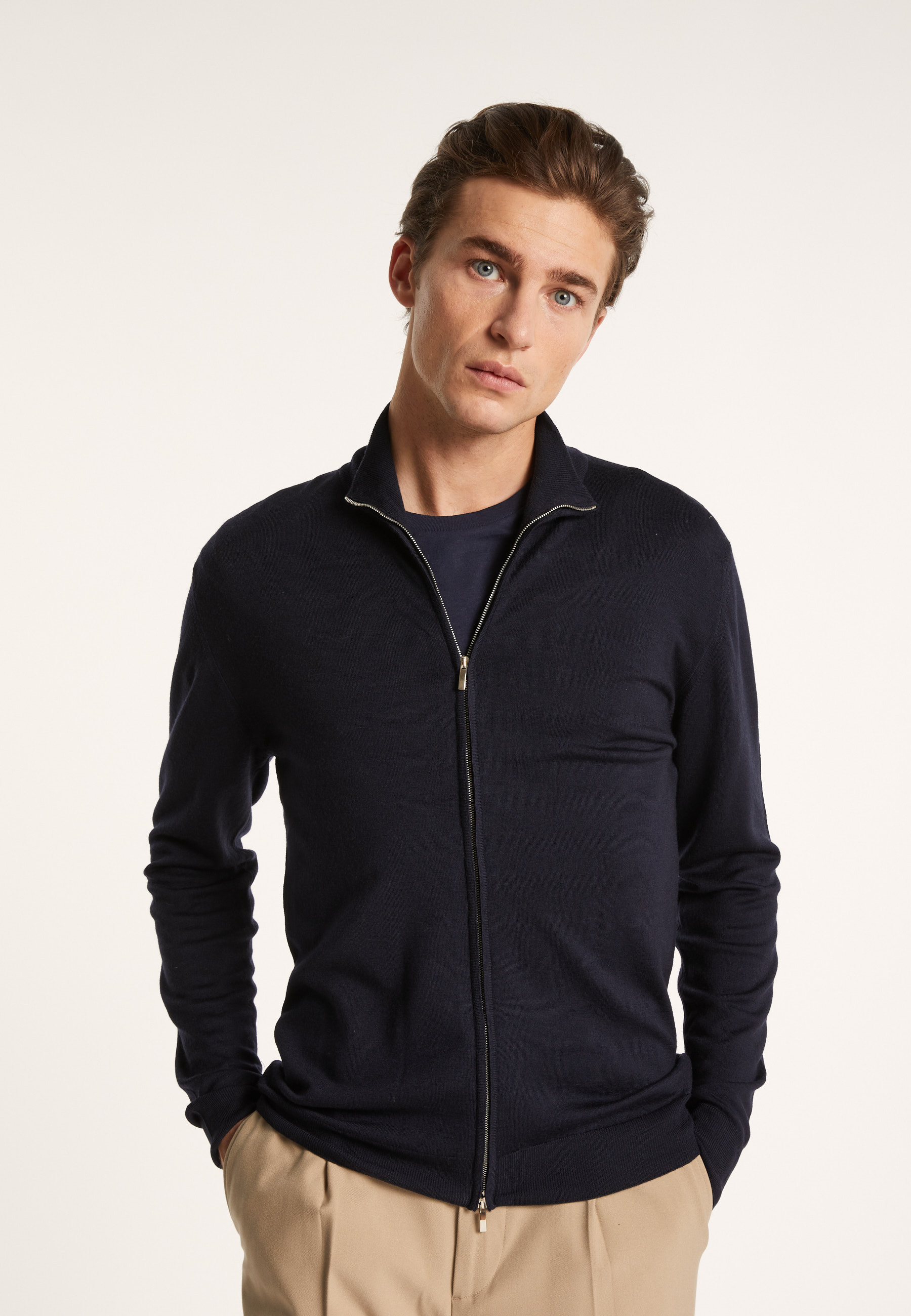 Gilet zippé en 100% laine mérinos - Bastian