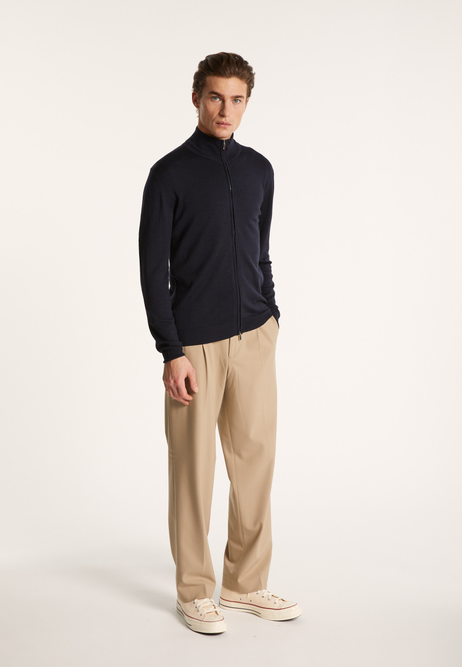 Gilet zippé en laine mérinos - Estian