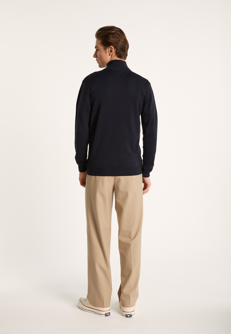 Gilet zippé en laine mérinos - Estian