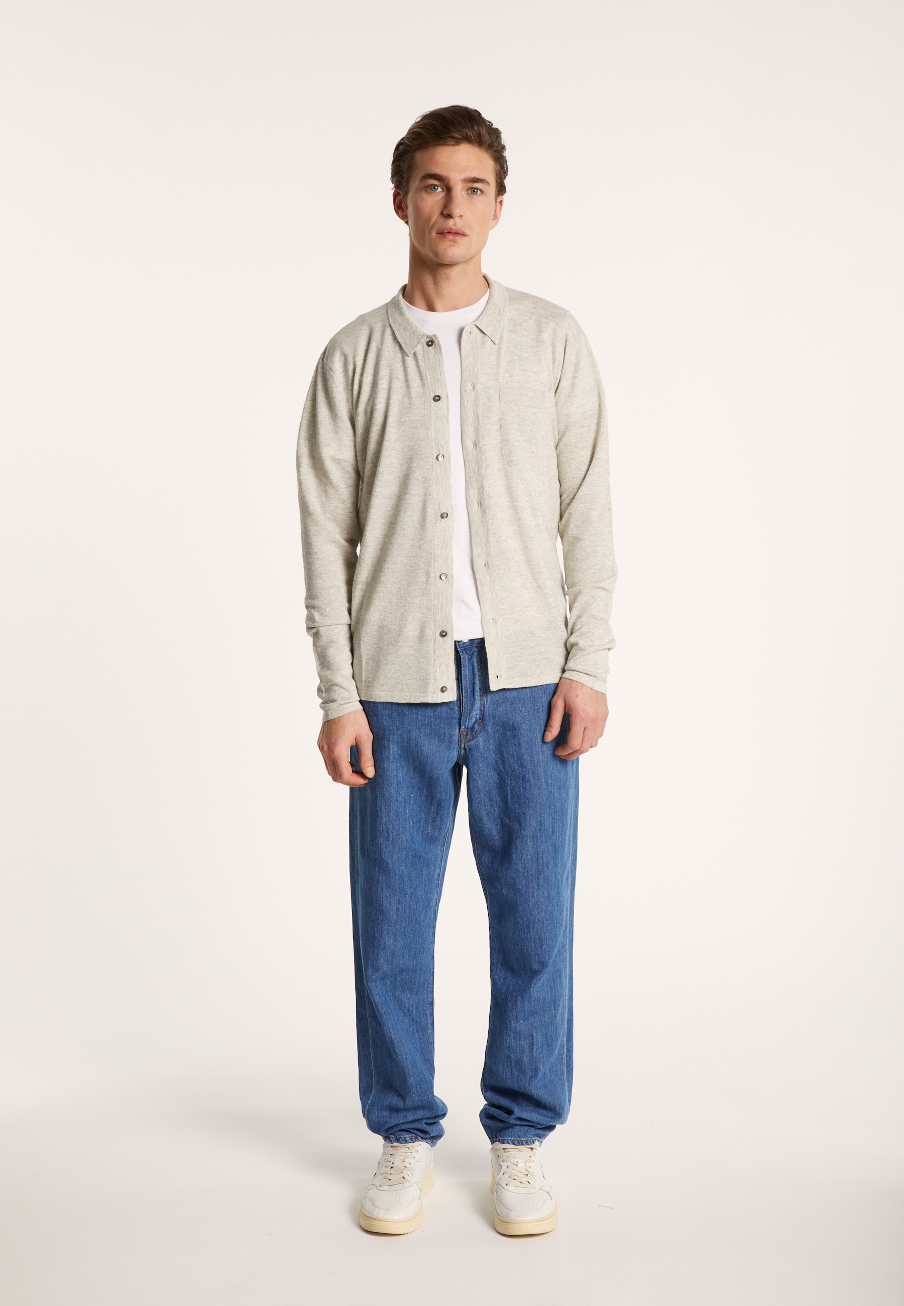 Long-sleeved cashmere linen shirt - Bazar