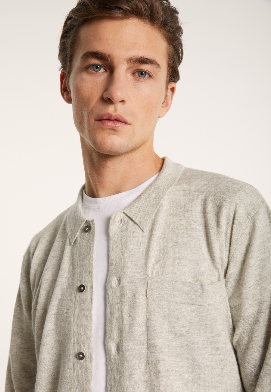 Chemise manches longues en lin cachemire - Bazar