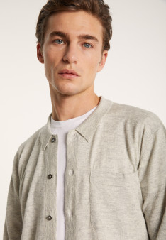 Long-sleeved cashmere linen shirt - Bazar