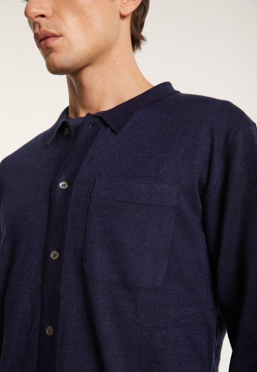 Long-sleeved cashmere linen shirt - Bazar