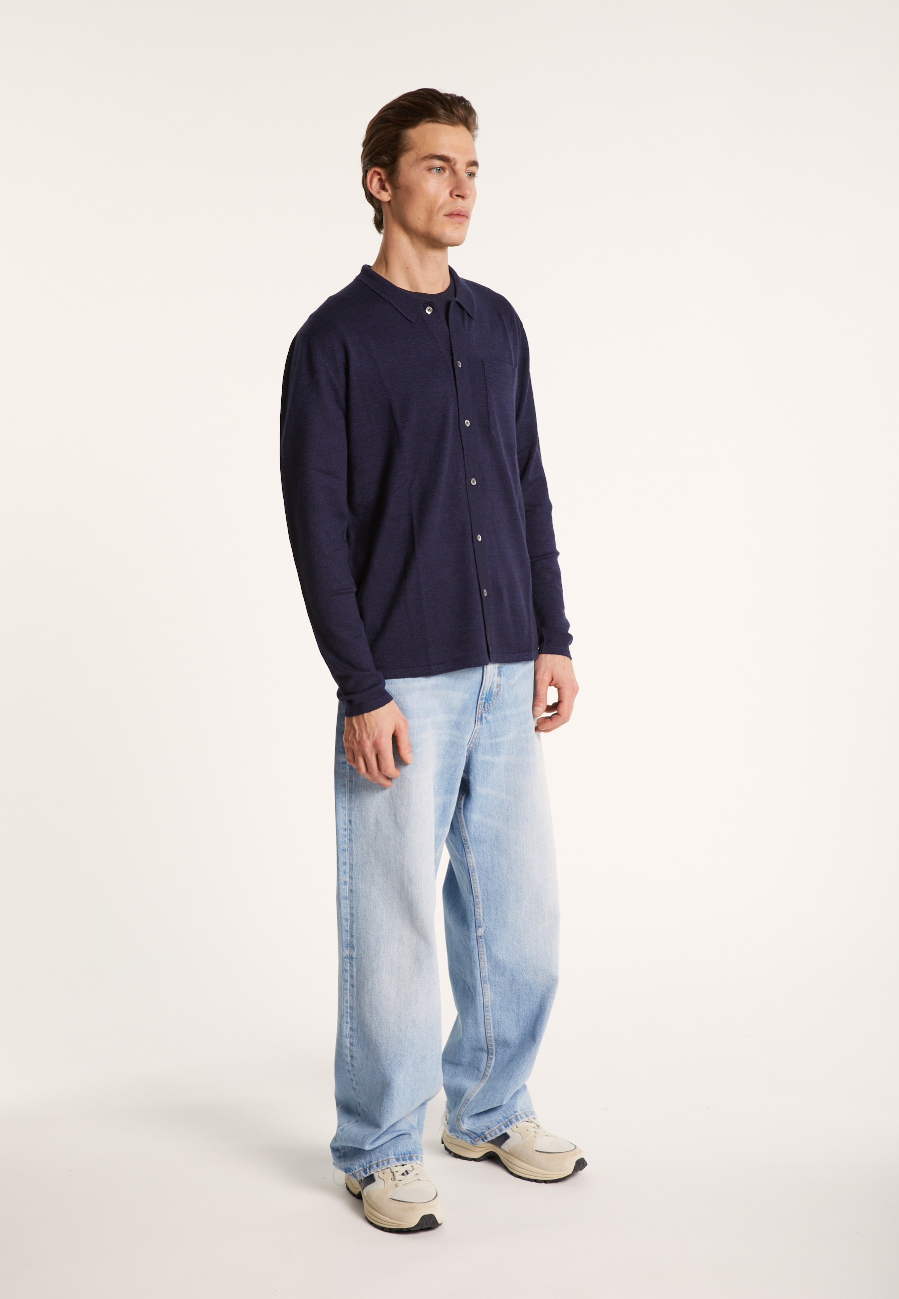 Long-sleeved cashmere linen shirt - Bazar