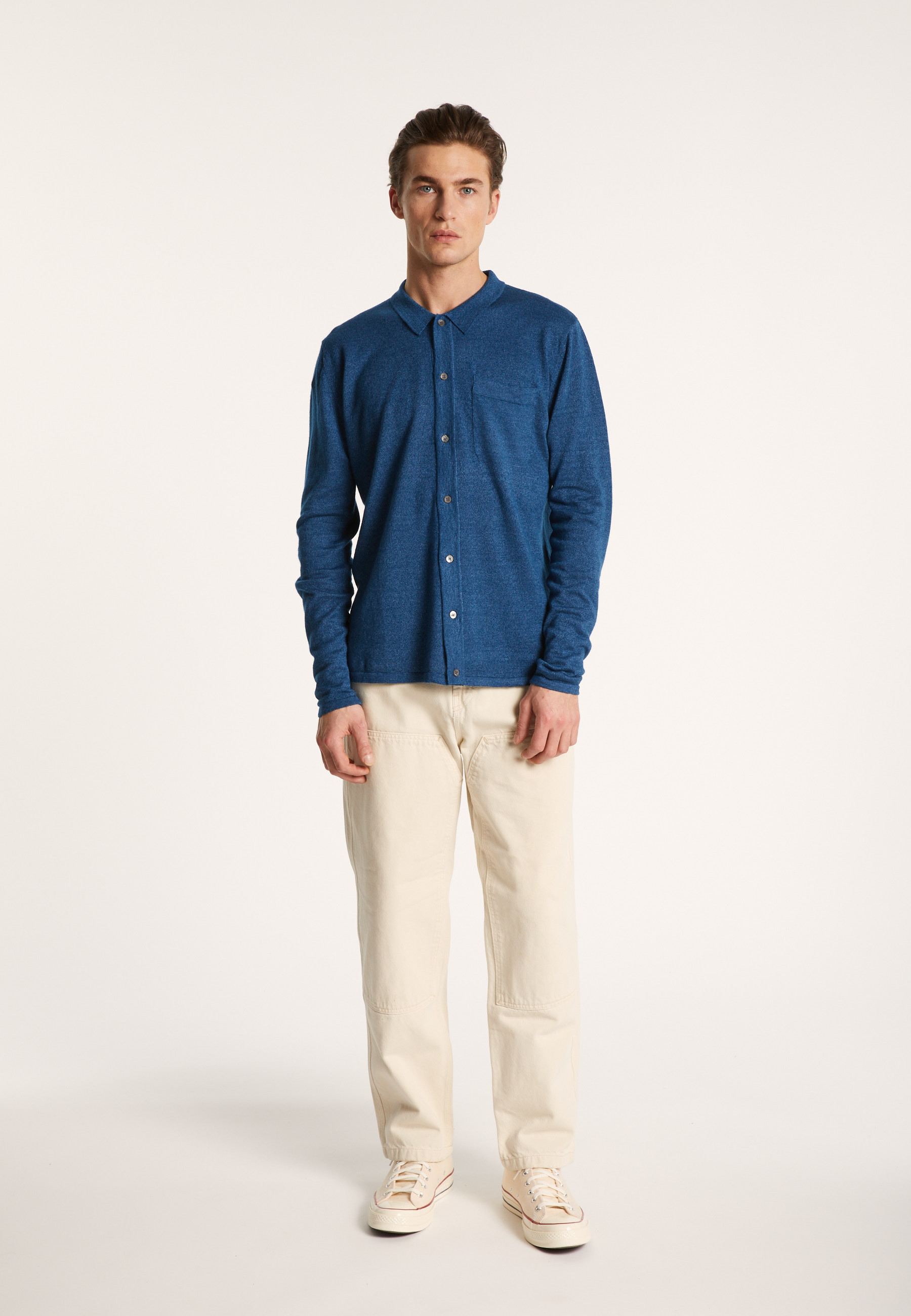 Chemise manches longues en lin cachemire - Bazar