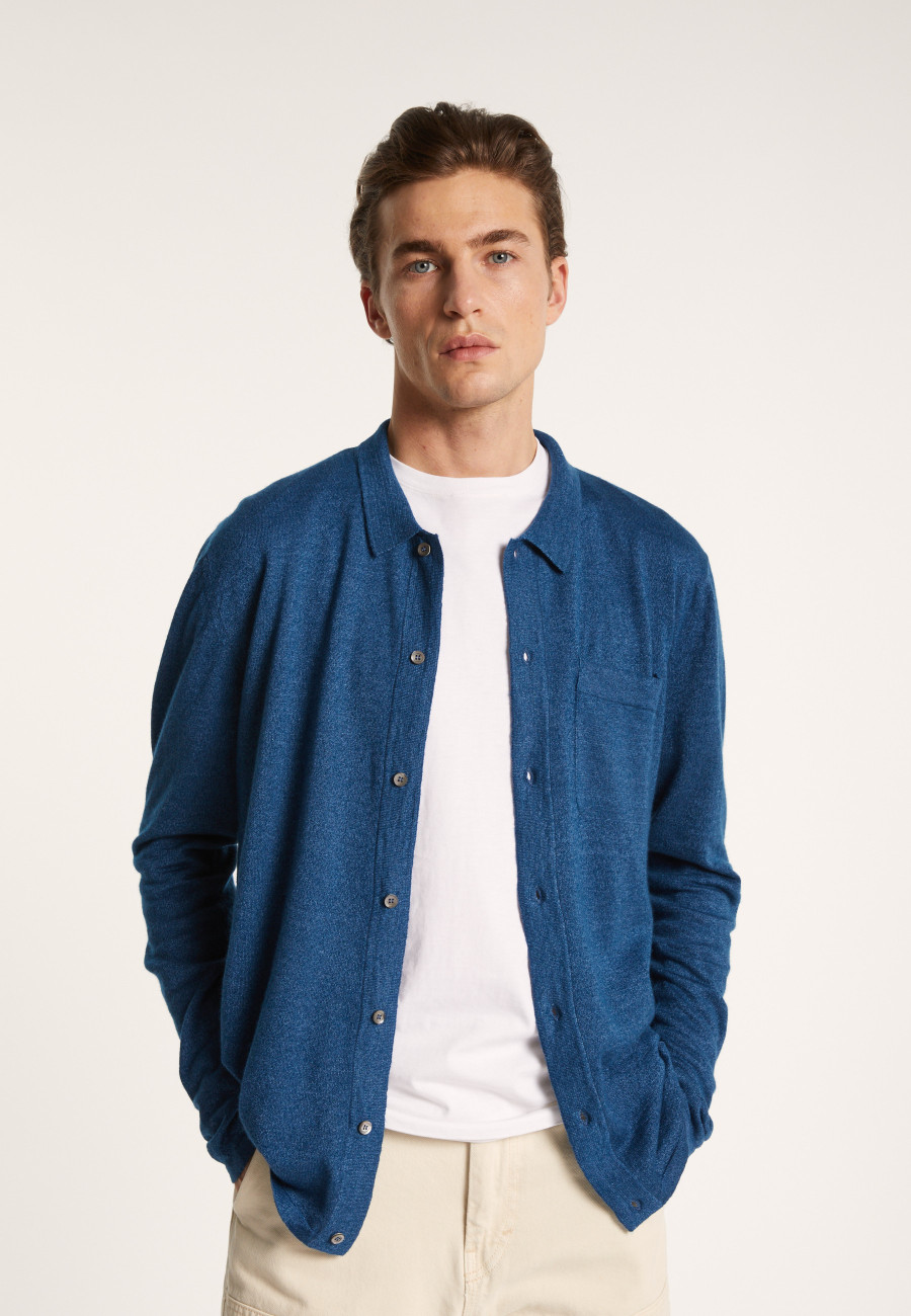 Chemise manches longues en lin cachemire - Bazar