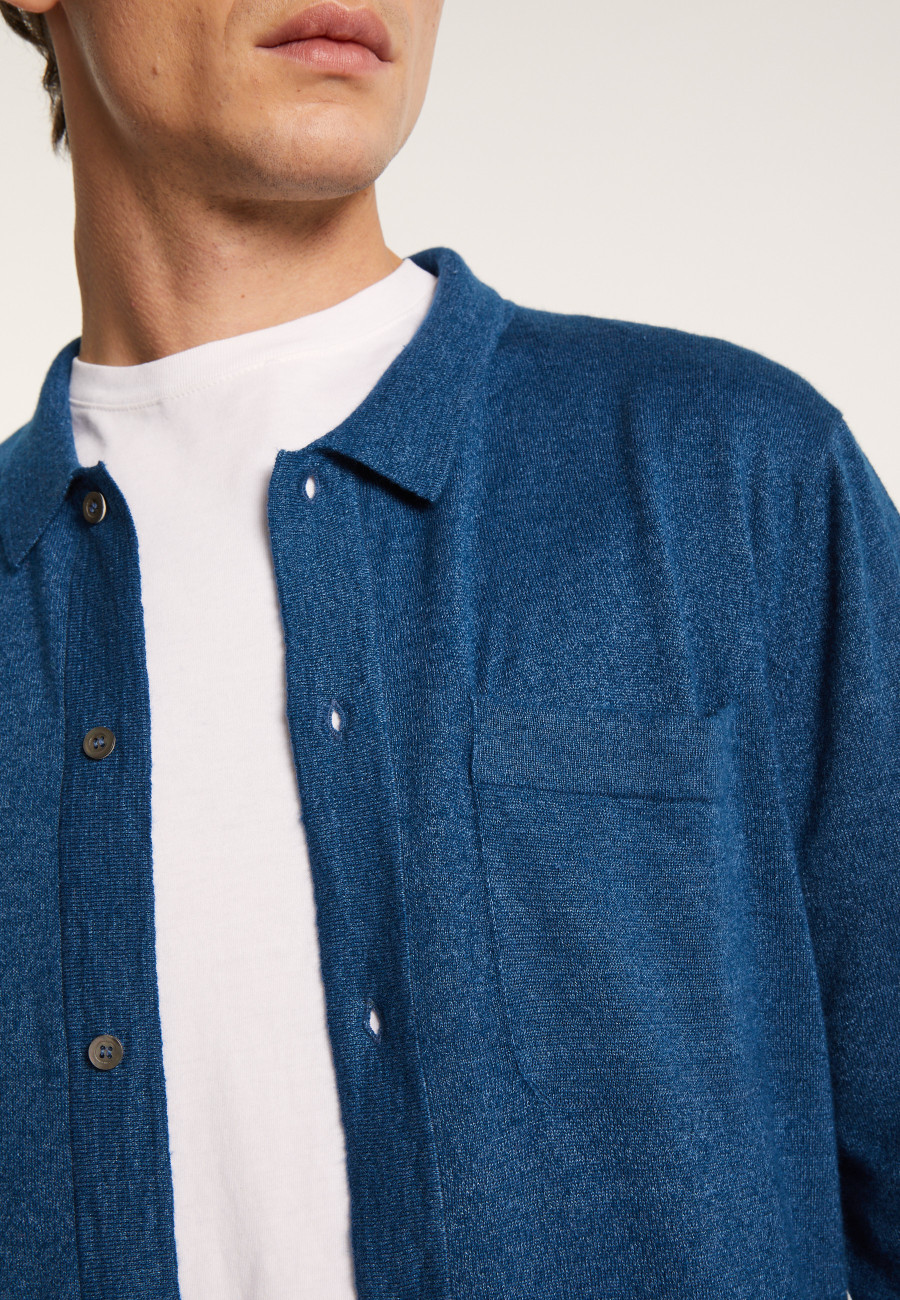 Long-sleeved cashmere linen shirt - Bazar