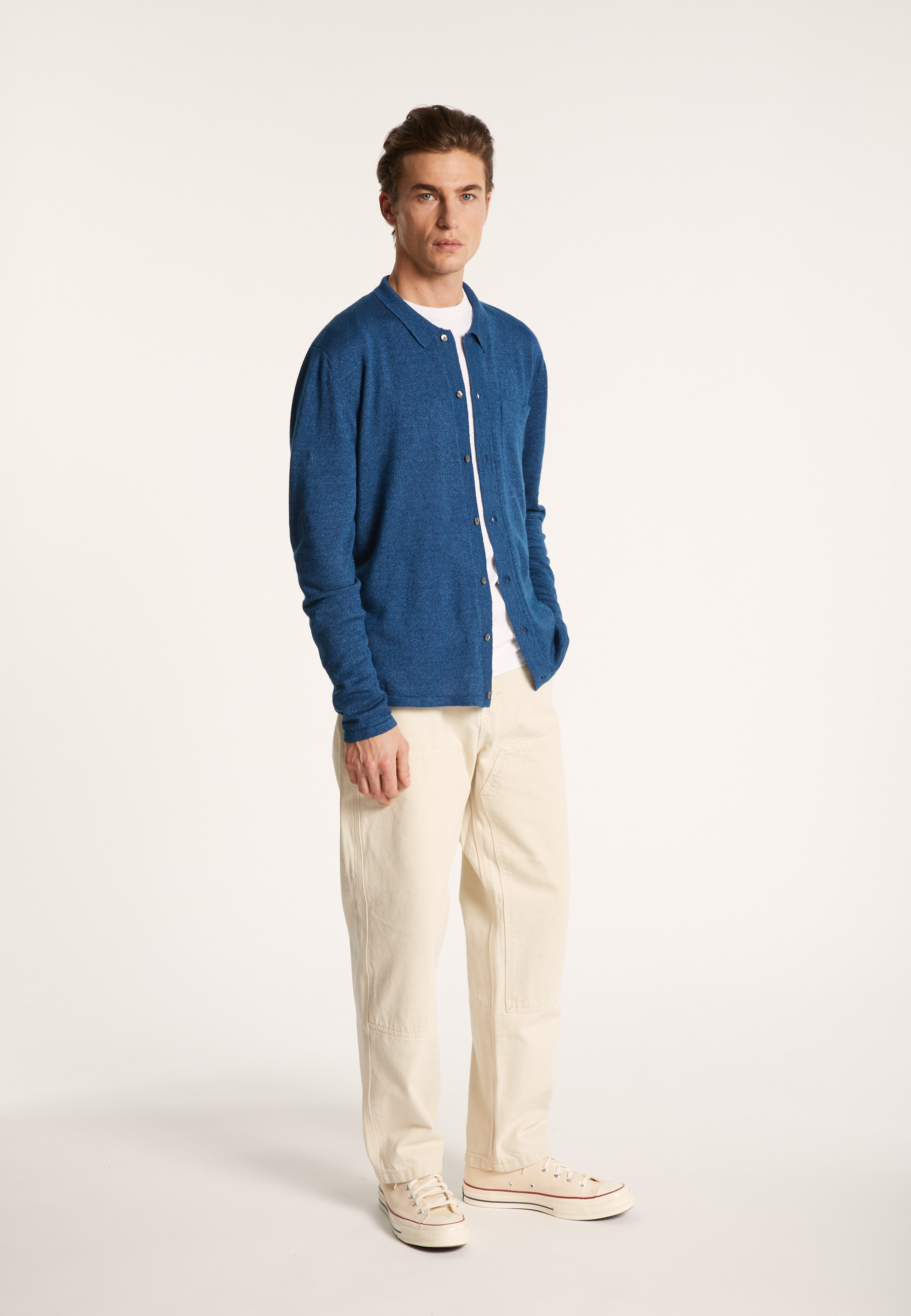 Long-sleeved cashmere linen shirt - Bazar