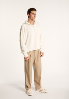 Large organic cotton trucker neck sweater - Bill