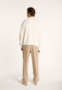 Pull col camionneur en gros coton bio - Bill 7200 blanc - 02 Blanc