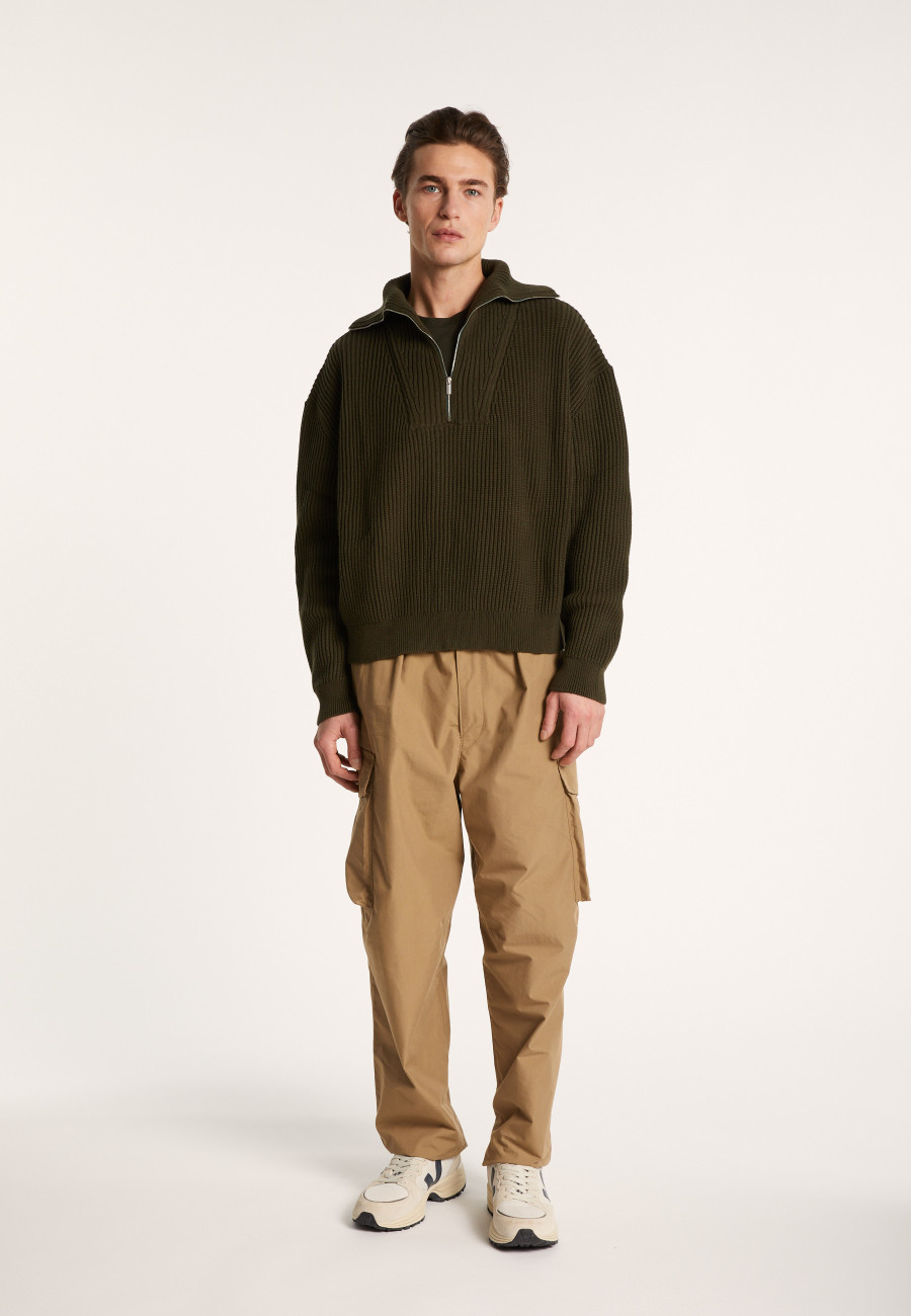 Pull col camionneur en gros coton - Bill